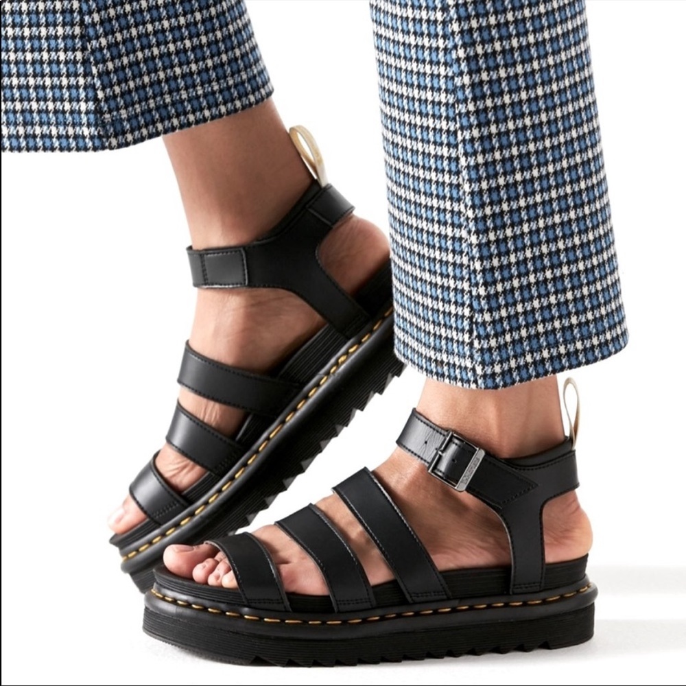 🆕 Dr. Martens Women's Vegan Leather Blaire Sandal Black - Picture 14 of 16